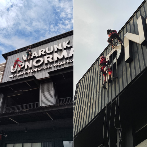 pemasangan dan pelepasan logo warunk upnormal