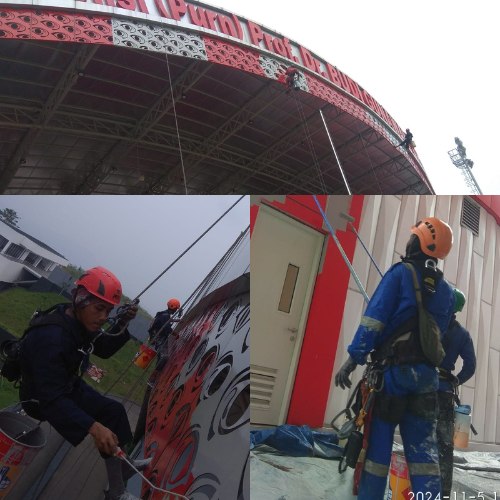 pengecatan stadion jendral polisi (purn) prof. dr. budi gunawan, s.h., m.h., ph.d.